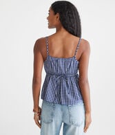Plaid Scoop-Neck Babydoll Cami