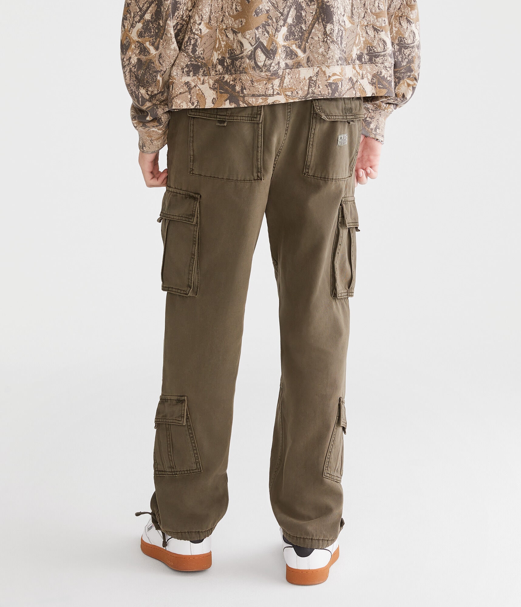 【新品】GREEN CLOTHING MOVEMENT CARGO GRAY WXYZ Los Angeles Men's Pants 30 Adjustable Strap Loose Fit