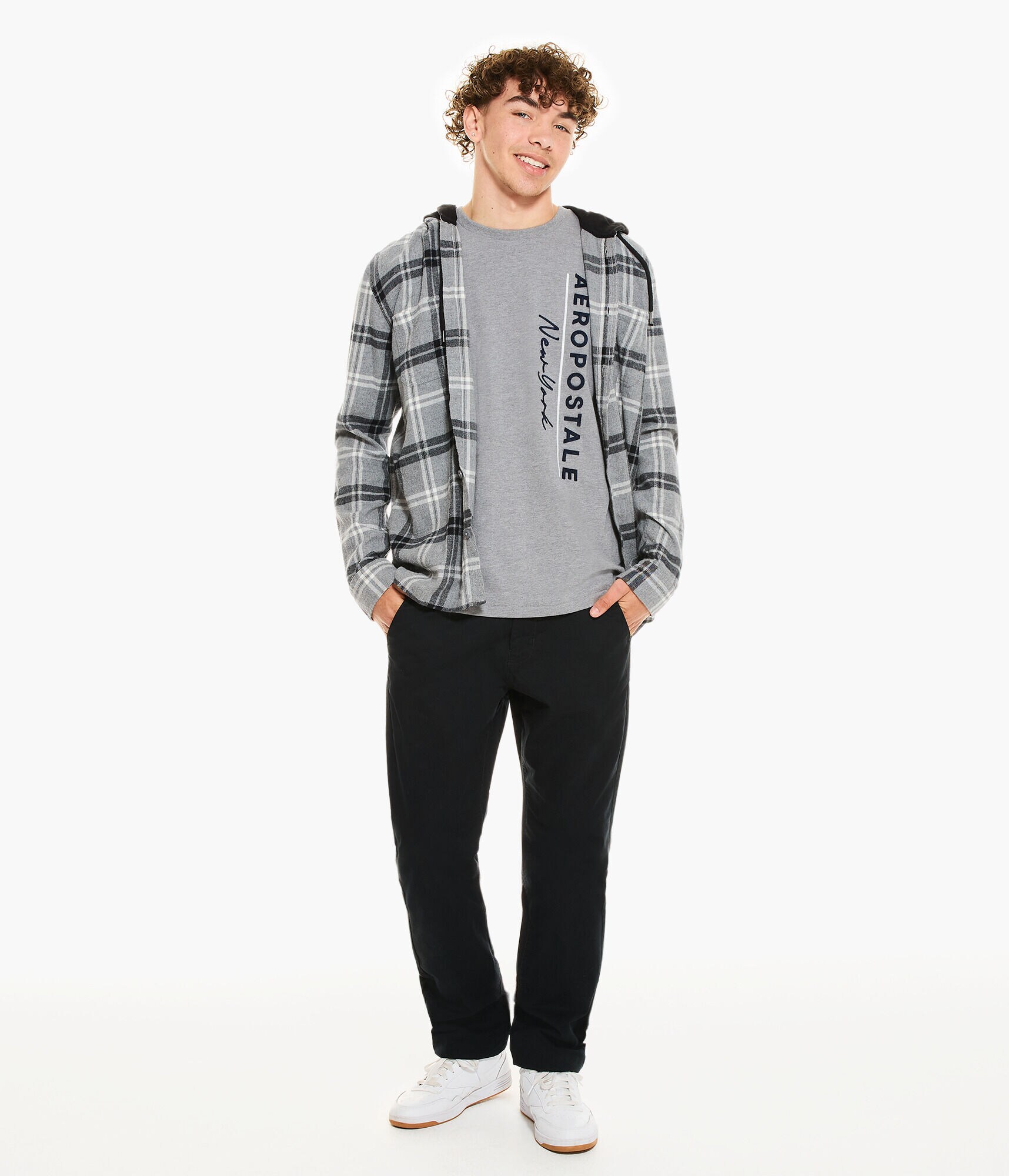 Aeropostale New York Vertical Appliqu&eacute; Graphic Tee