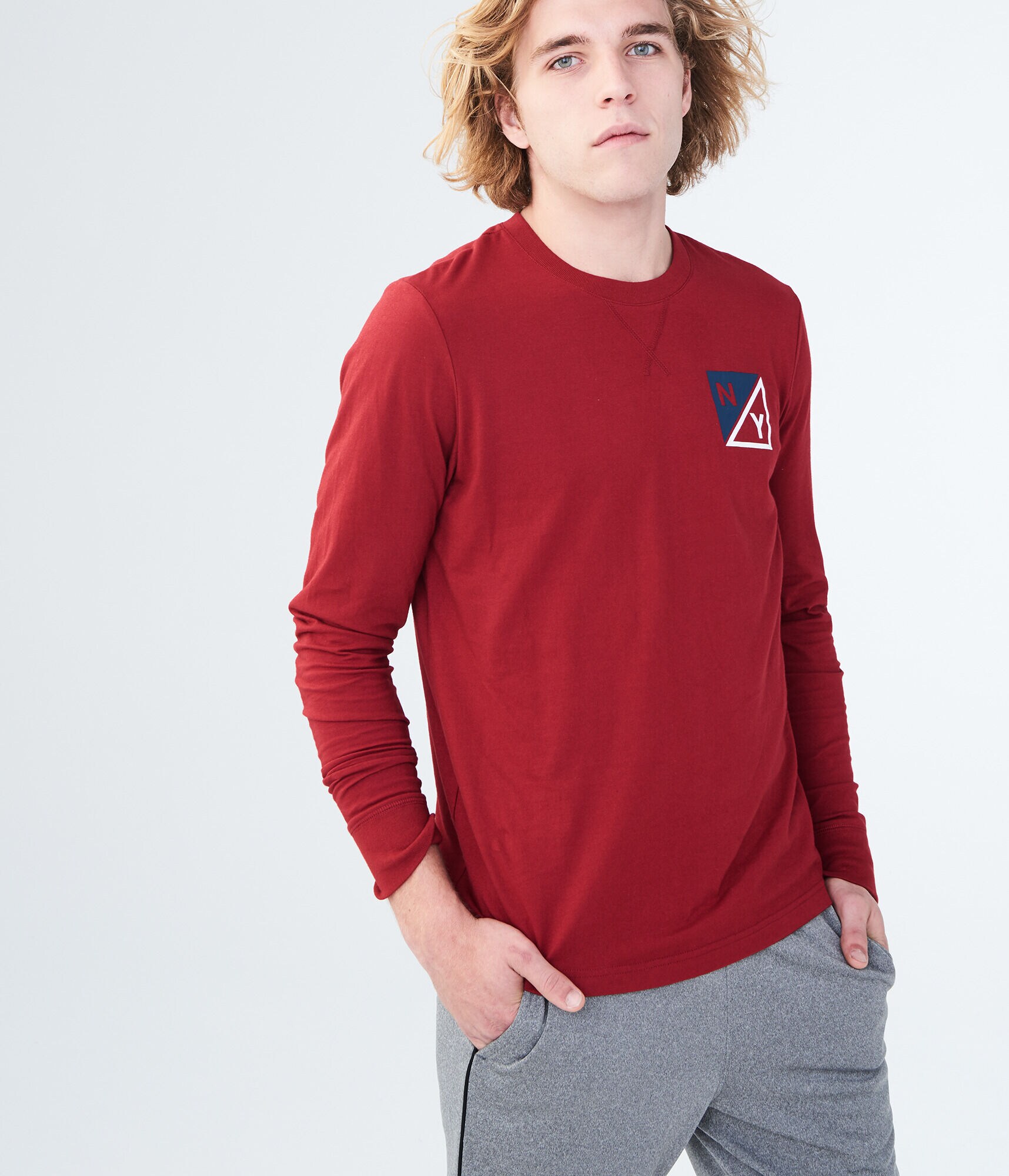 Long Sleeve Square Logo Graphic Tee