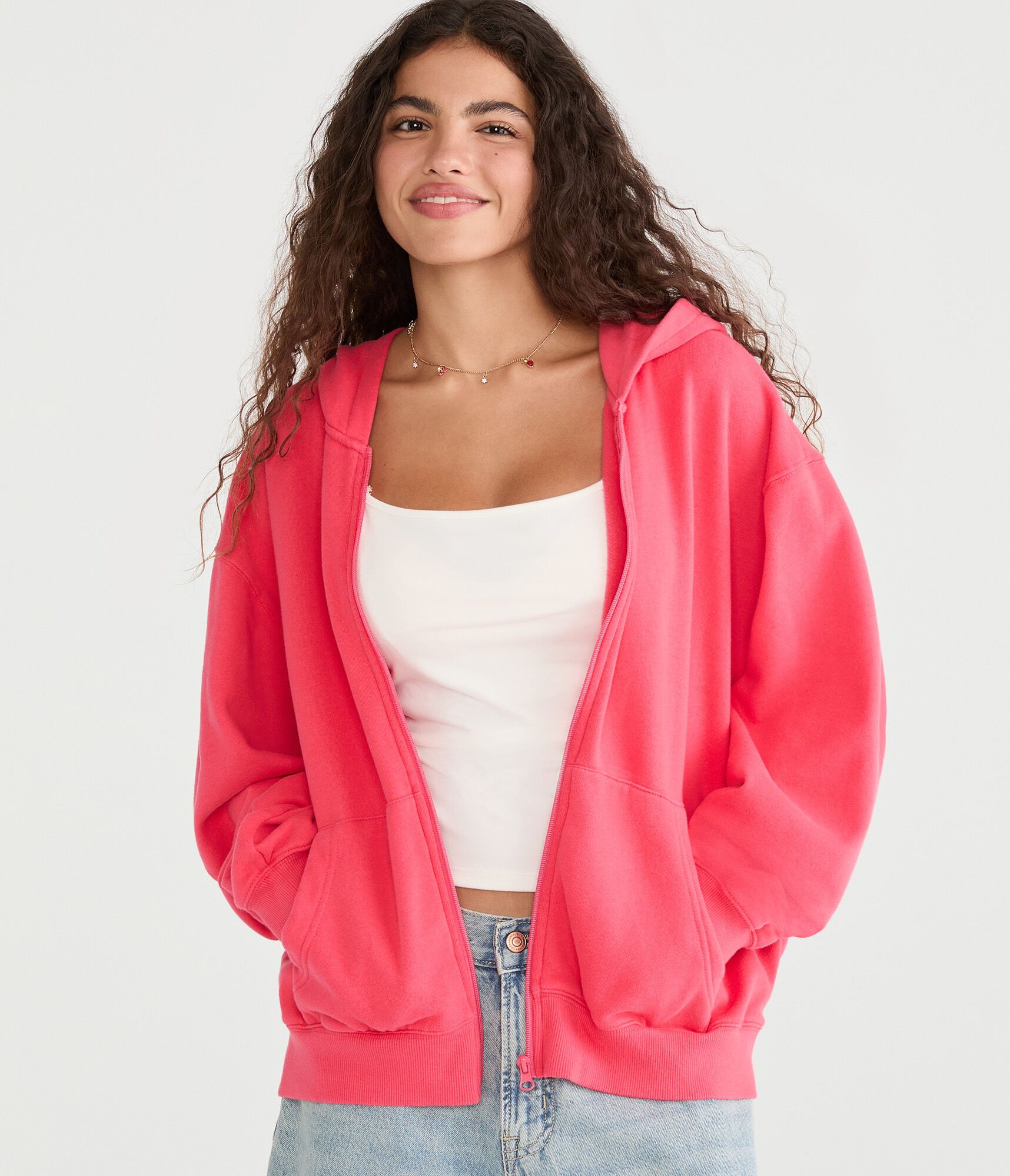Cloud Soft Oversized Full-Zip Hoodie
