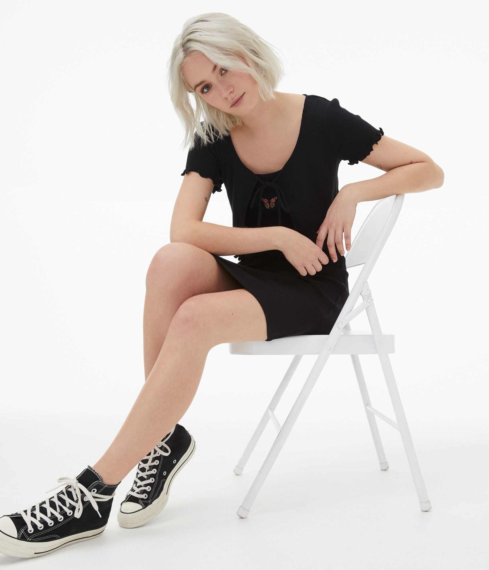 Short Sleeve Tie-Front Cropped Dress Cardigan