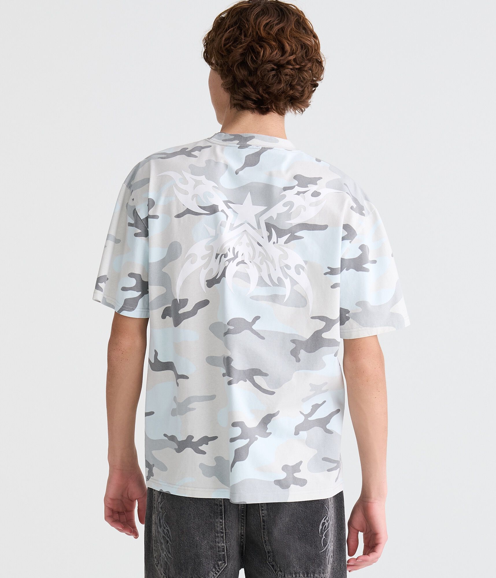 Star Tattoo Camo Relaxed Graphic Tee