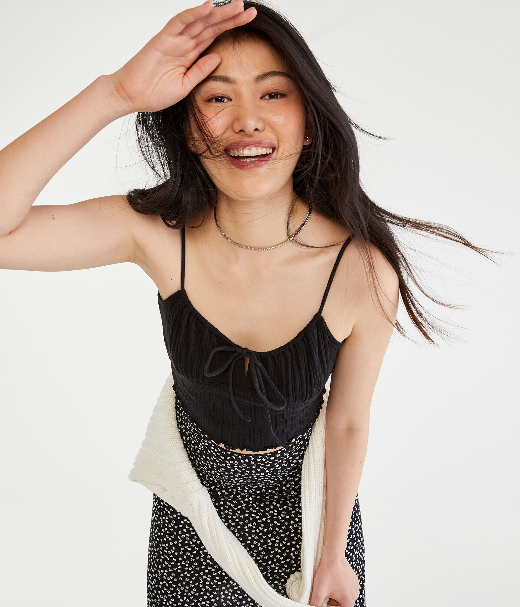 Tie-Front Cropped Cami