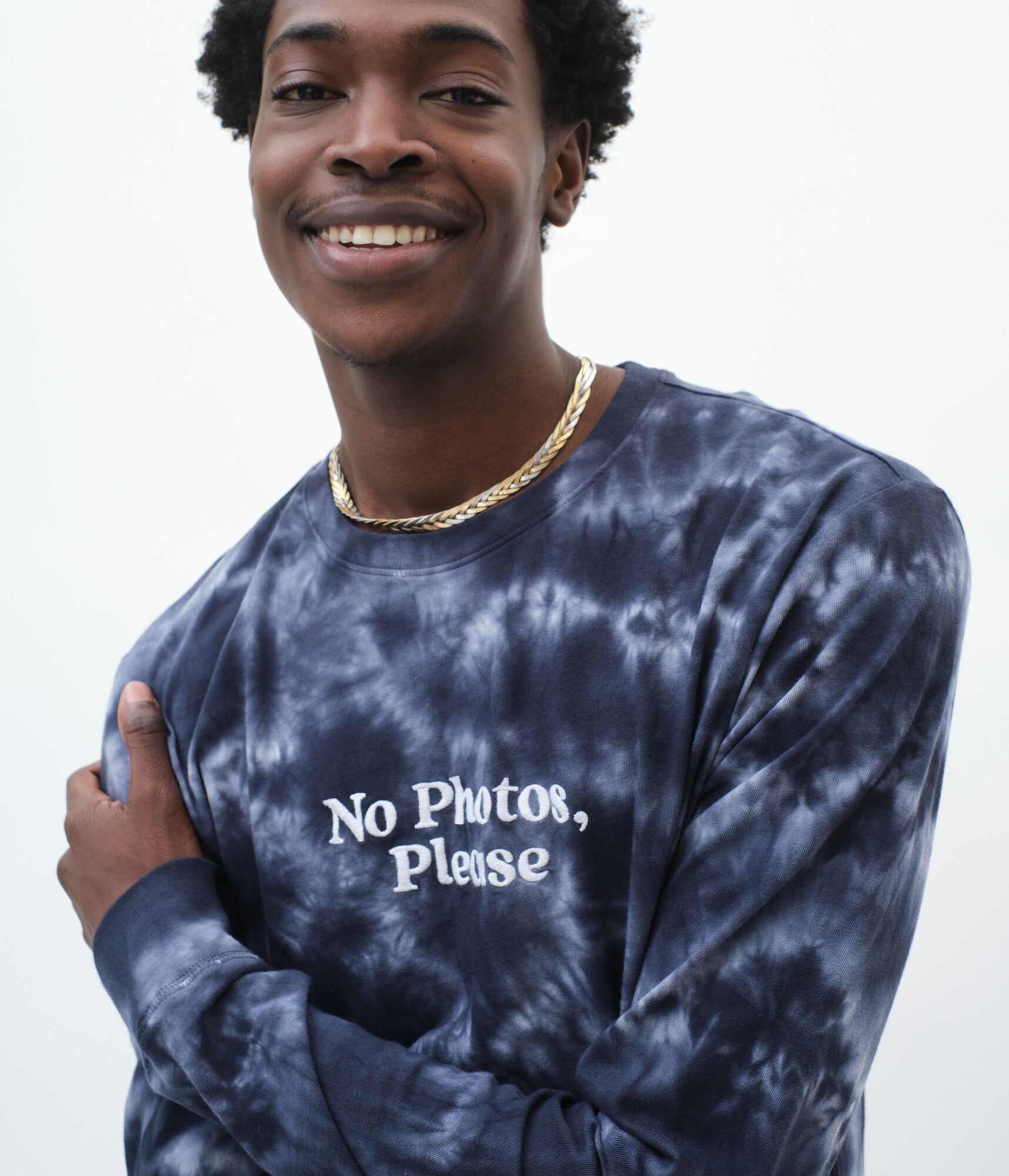 Long Sleeve No Photos Tie-Dye Graphic Tee