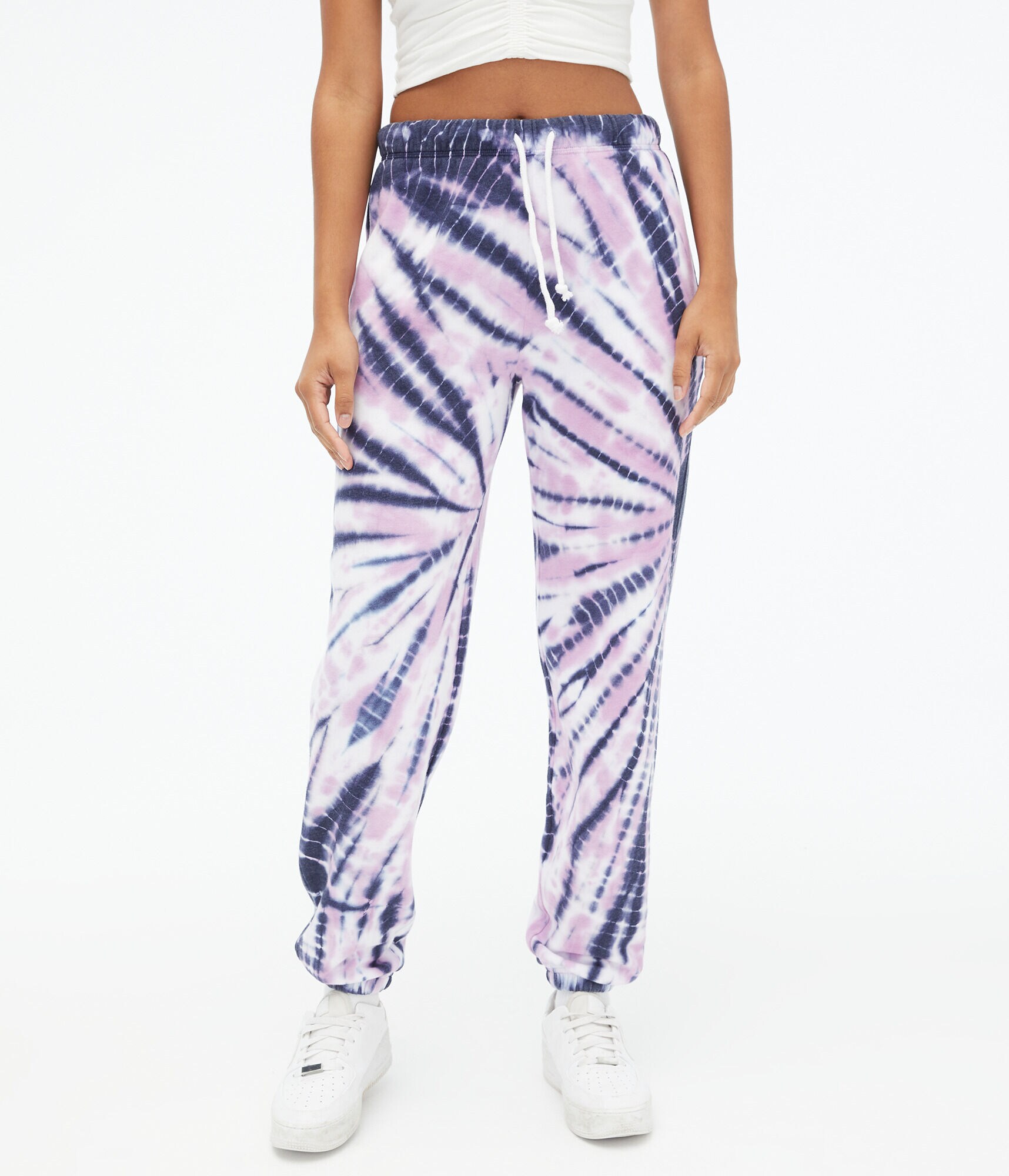 Tie-Dye Slouchy High-Rise Cinched Sweatpants