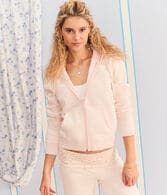 Demetra for Aero Floral Full-Zip Hoodie