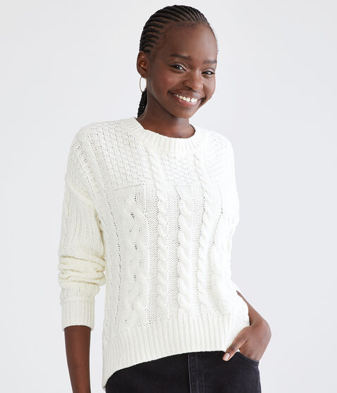 Cable-Knit Crew-Neck Sweater Cable-Knit Crew-Neck Sweater