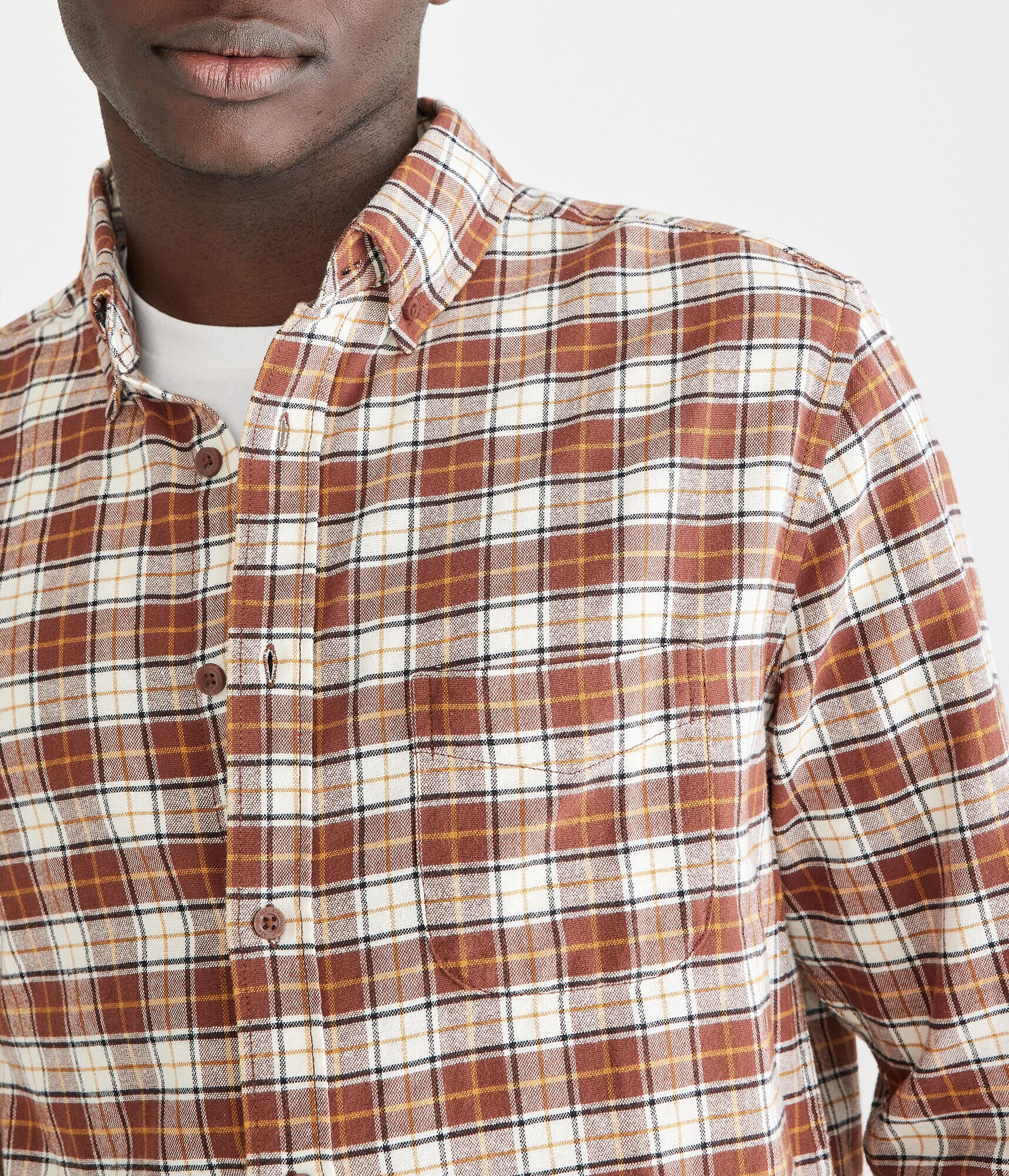 Long Sleeve Relaxed Plaid Oxford Shirt