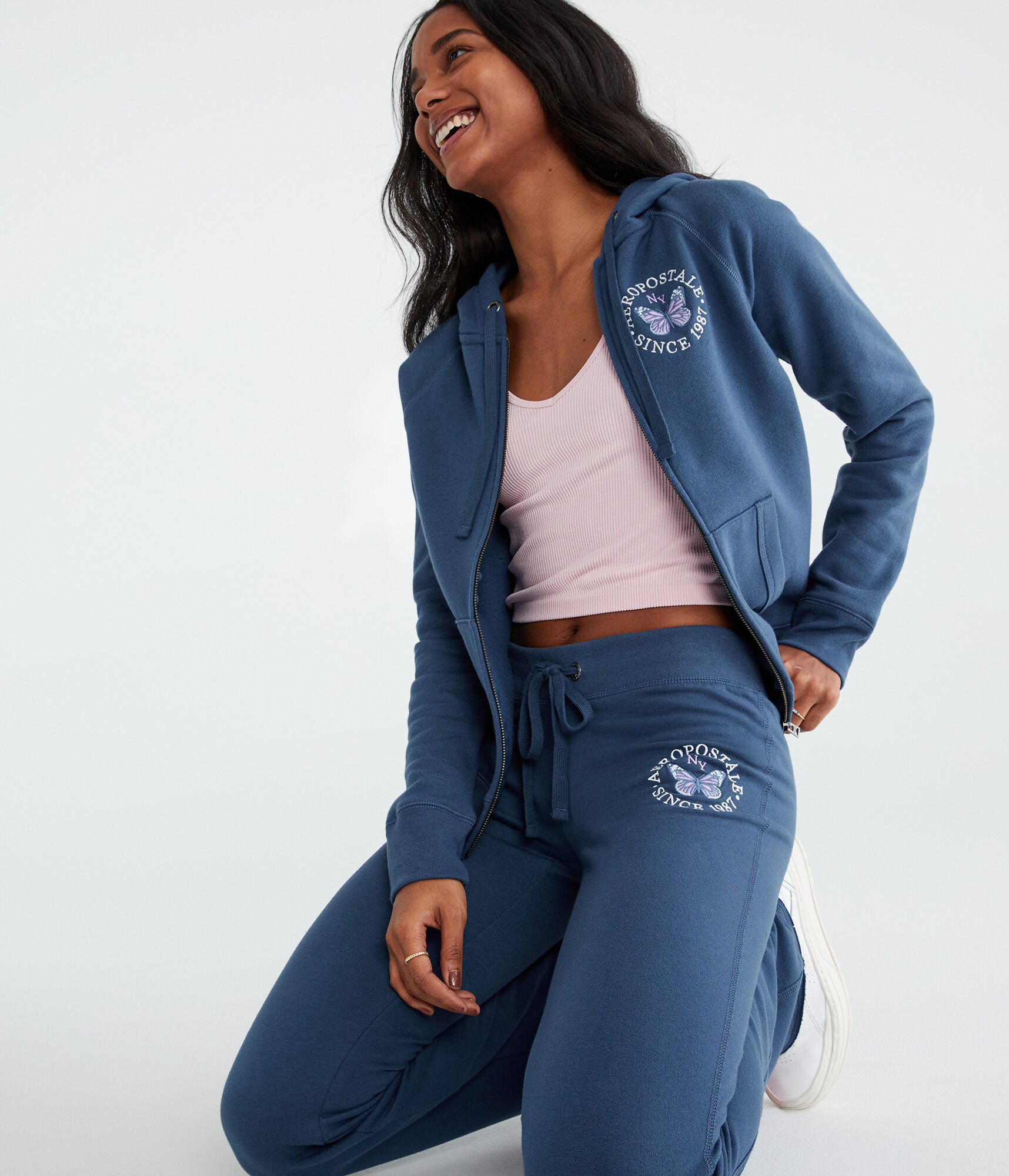 Aeropostale Butterfly Full-Zip Hoodie