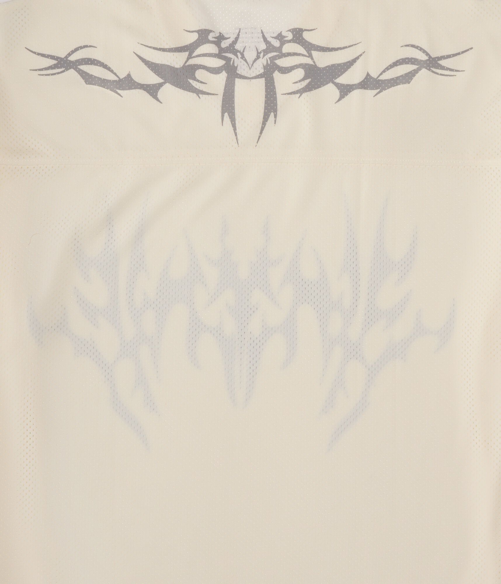 Tattoo V-Neck Relaxed Mesh Top