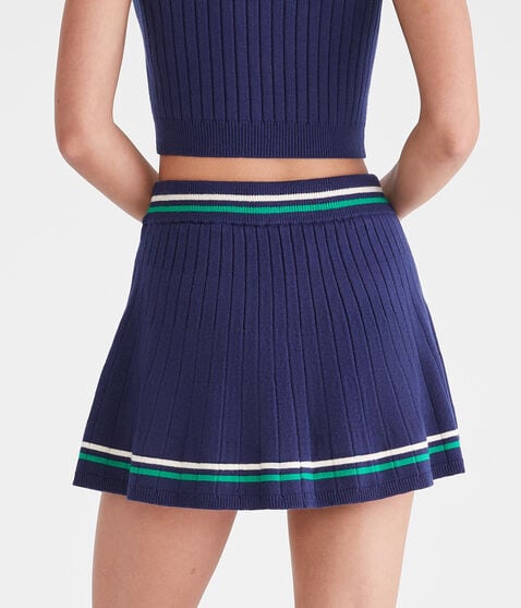 Striped Sweater Mini Skirt