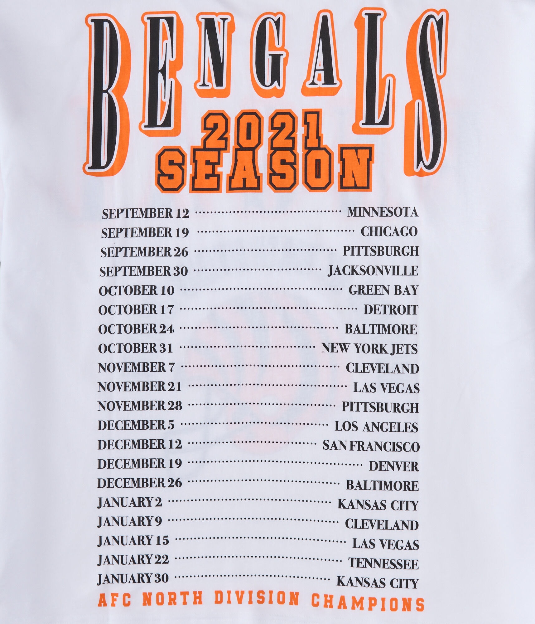 Cincinnati Bengals Division Champs Boxy Graphic Tee