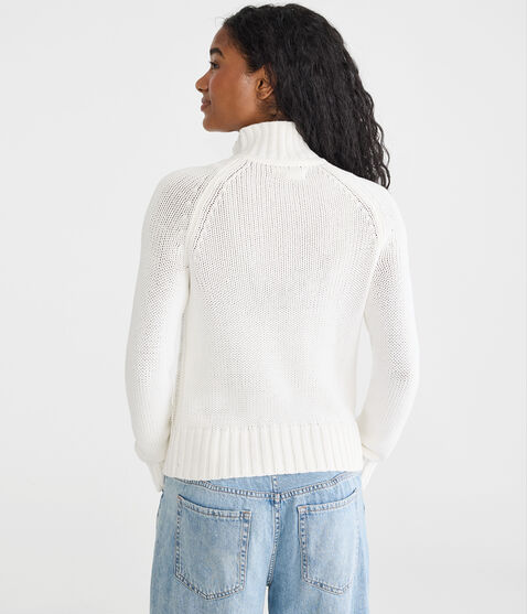 Cable Mock-Neck Full-Zip Cardigan Cable Mock-Neck Full-Zip Cardigan
