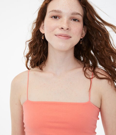 Square-Neck Cropped Cami