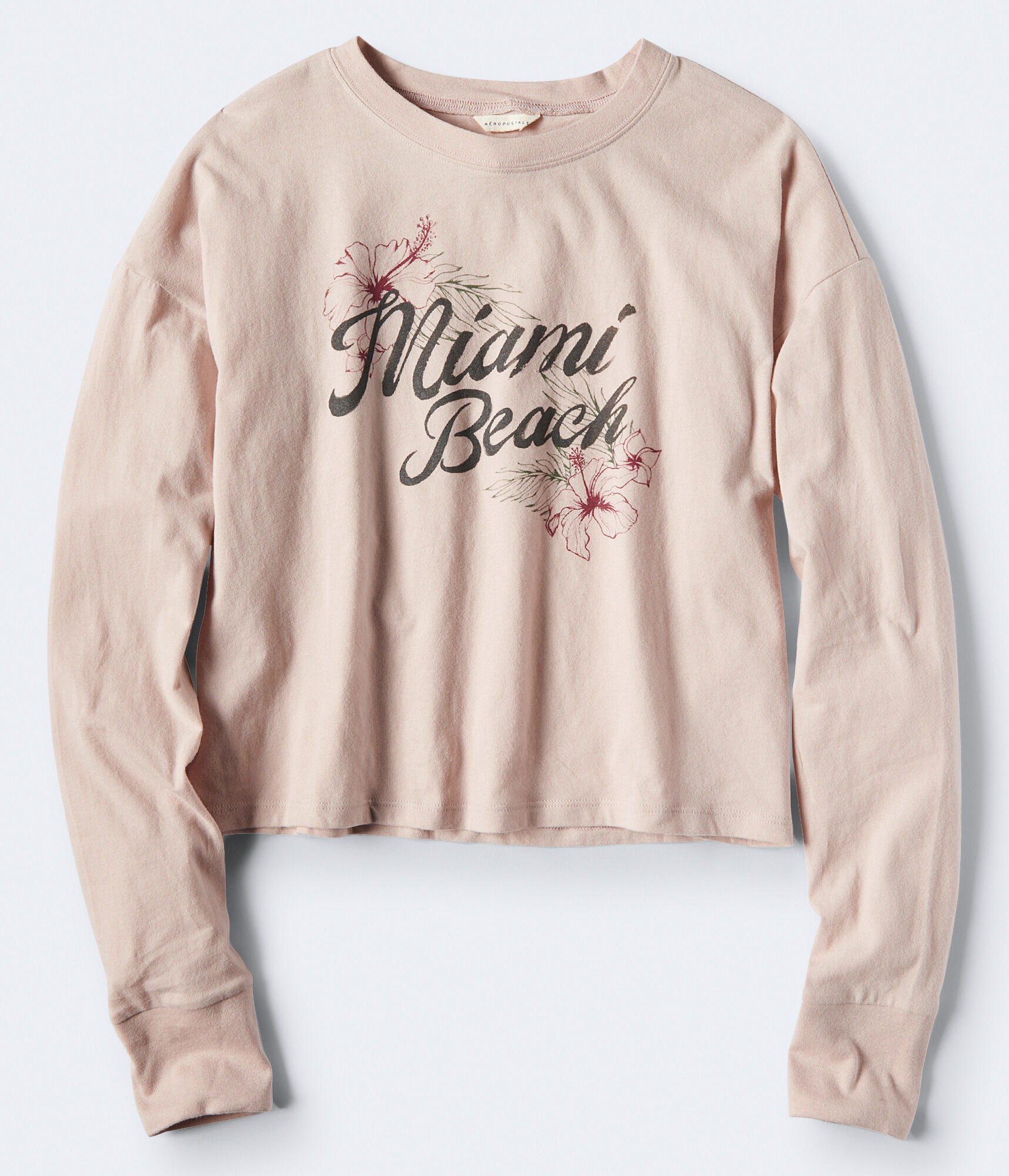 Long Sleeve Miami Beach Graphic Tee***