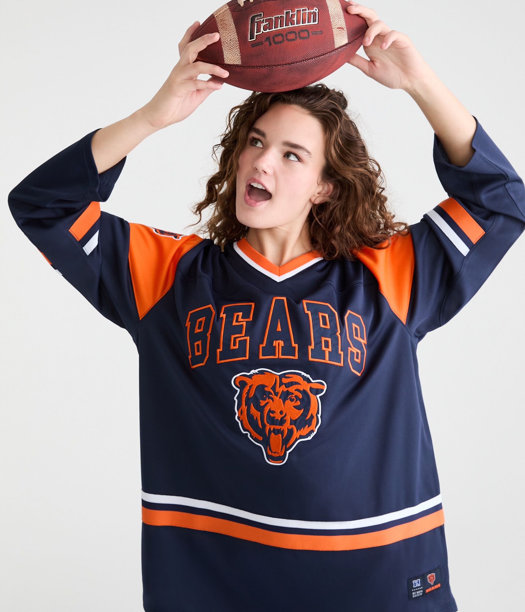 Long Sleeve Chicago Bears V-Neck Top