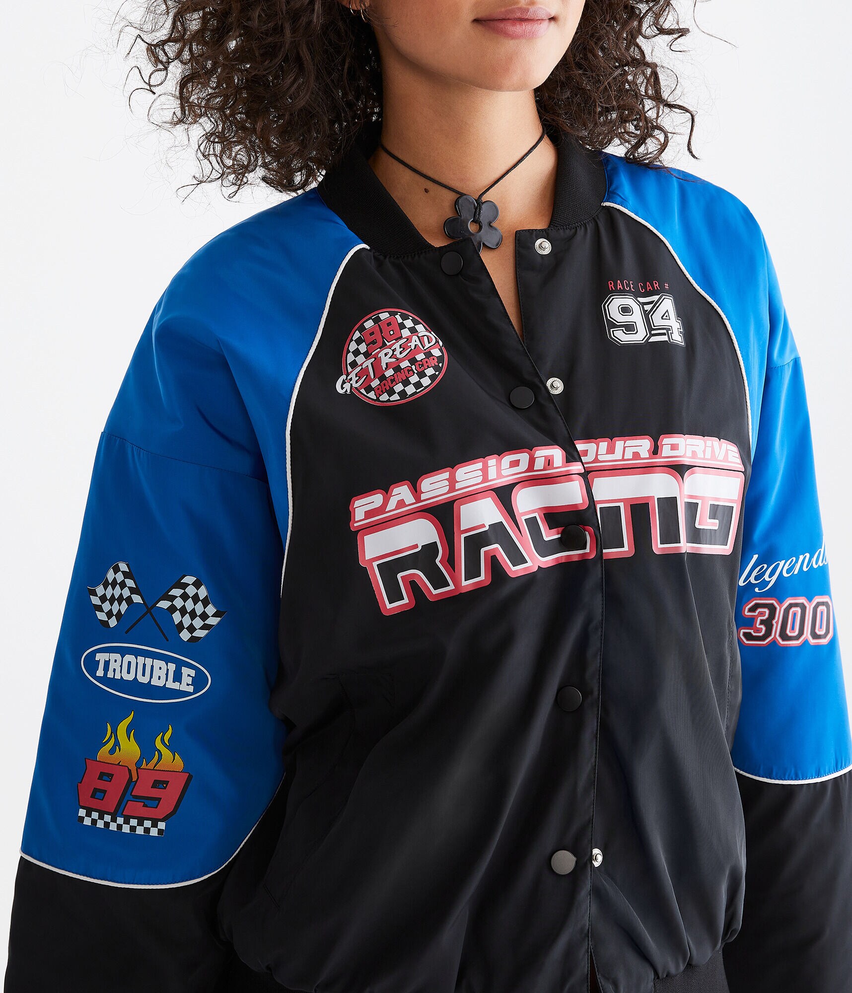 Colorblock Racing Bomber Jacket