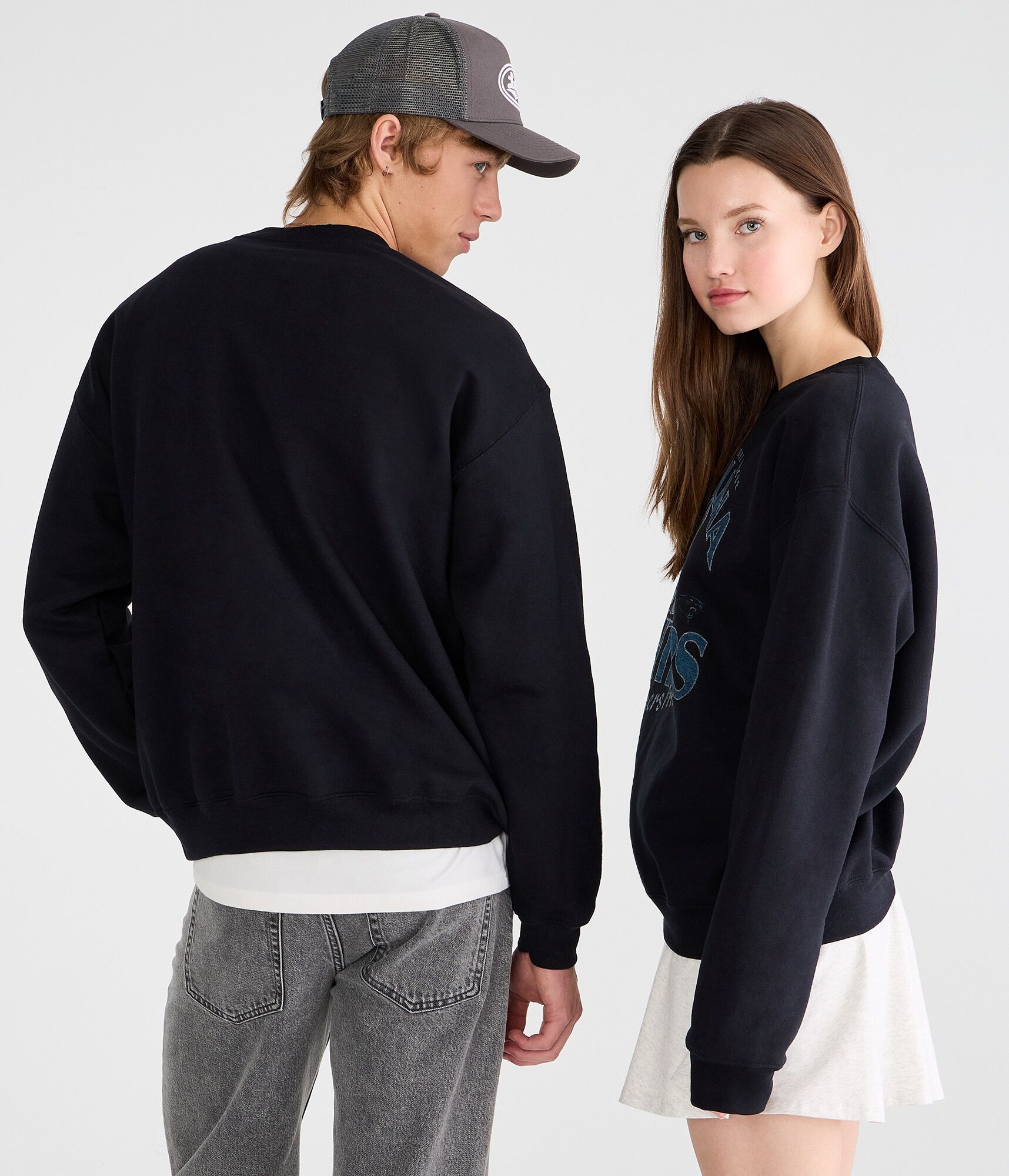 Carolina Panthers Helmet Crew Sweatshirt