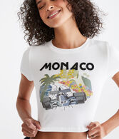 Monaco F1 Racing Cropped Graphic Tee