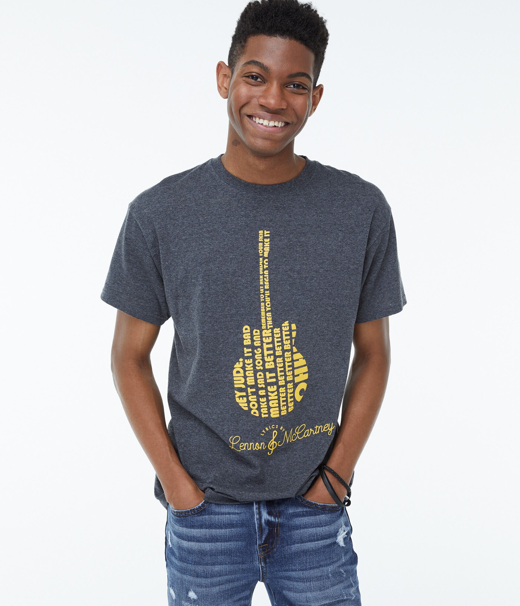 Beatles Hey Jude Guitar Graphic Tee***