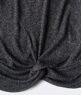 Long Sleeve Solid Twist-Front V-Neck Top