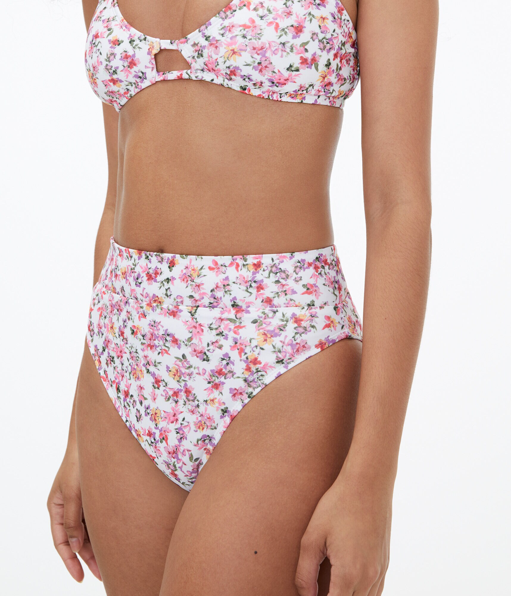 Ditsy Floral High-Waisted Bikini Bottom