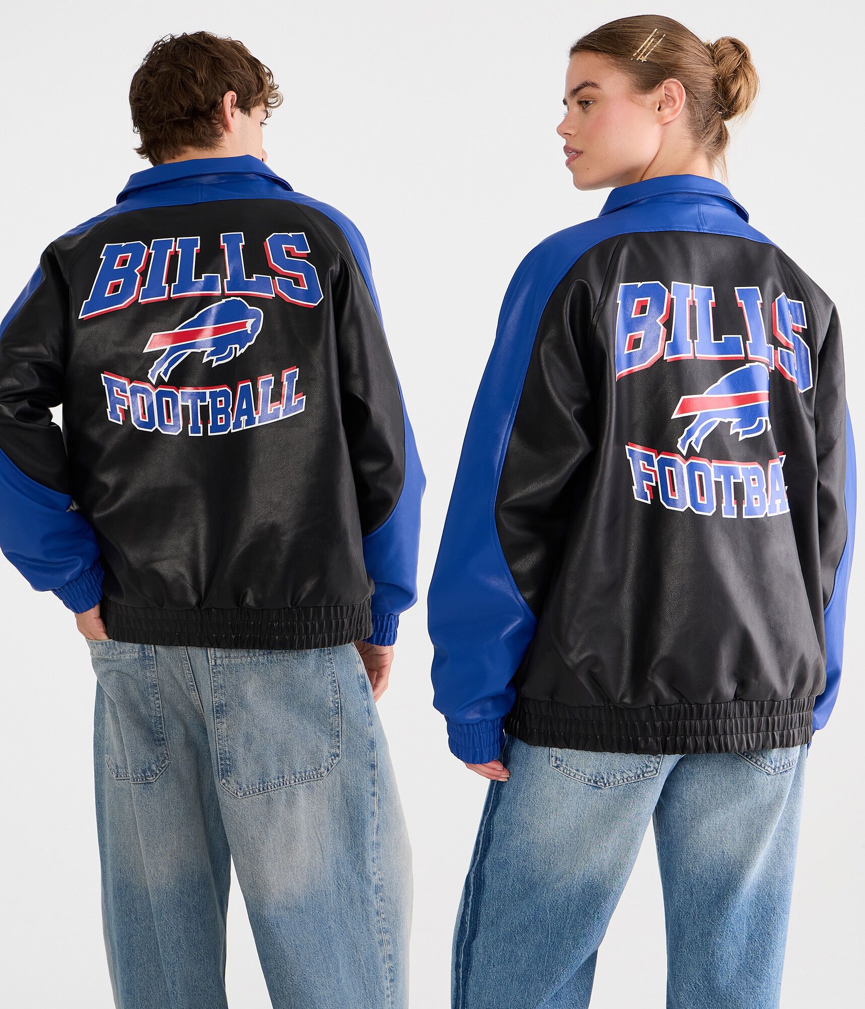 Buffalo Bills Faux Leather Full-Zip Jacket