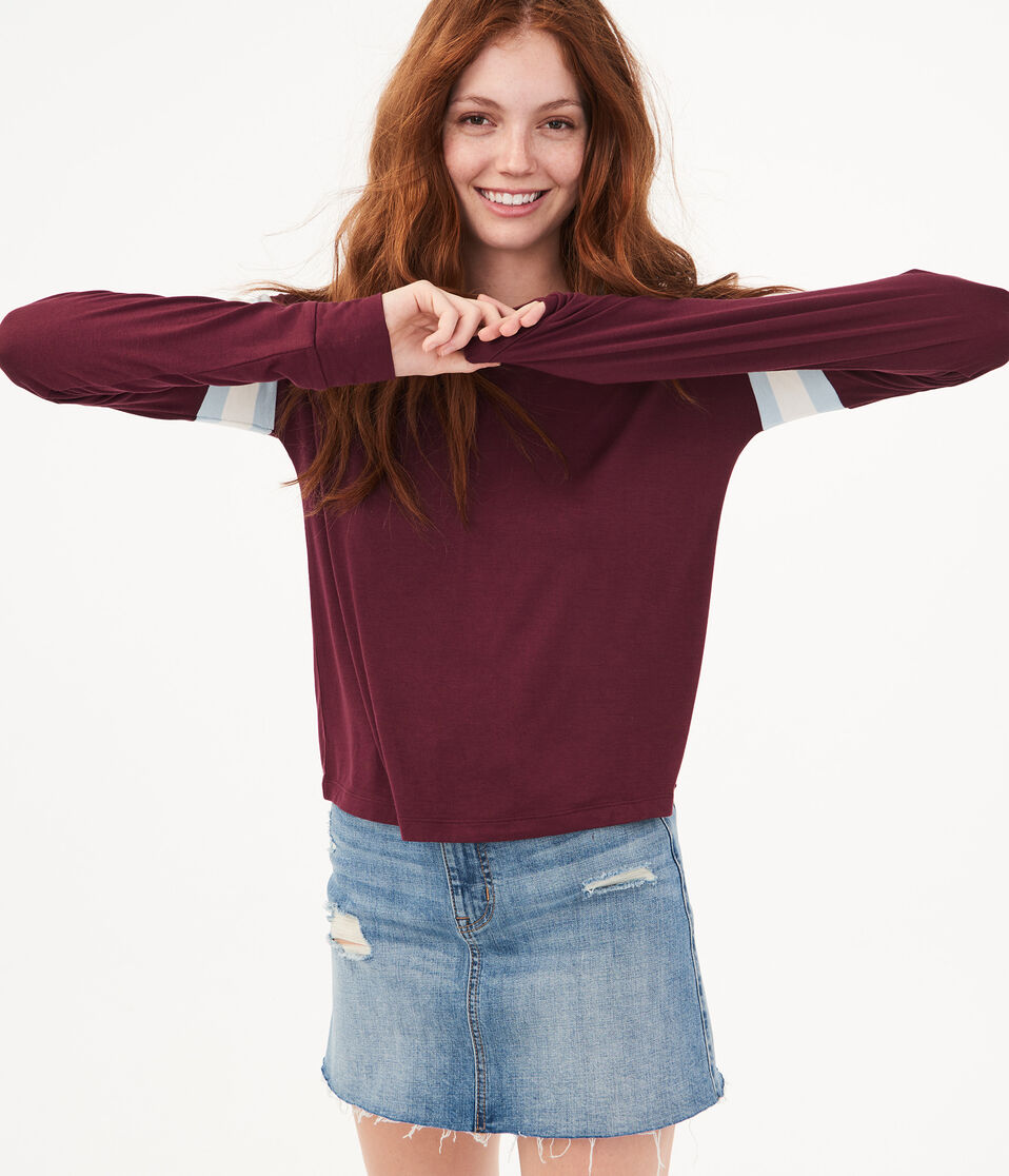 Long Sleeve Seriously Soft Striped Tomboy Tee