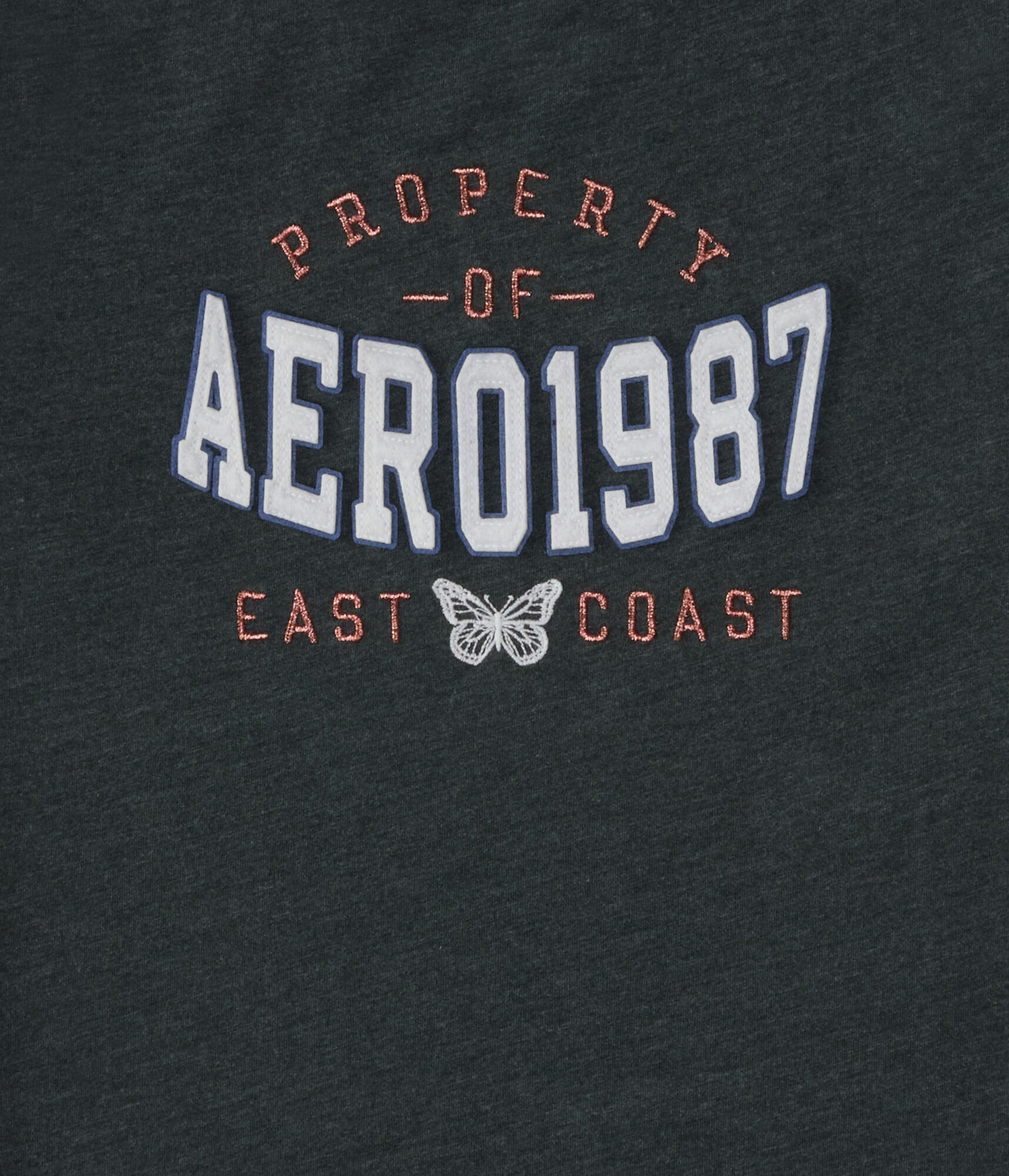 Aero1987 Butterfly Appliqu&eacute; Graphic Tee
