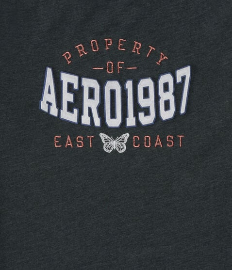 Aero1987 Butterfly Appliqué Graphic Tee