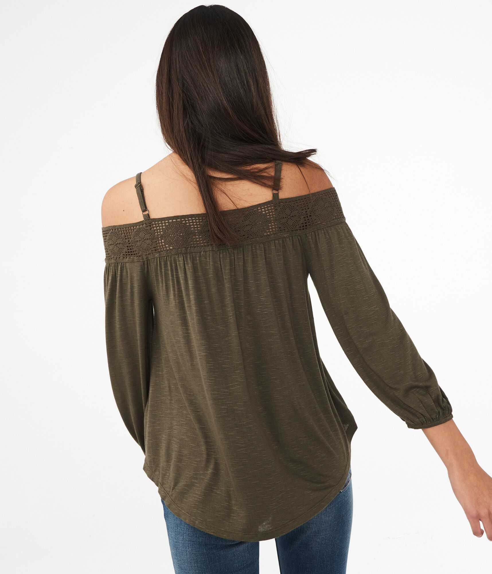 cold shoulder peasant top