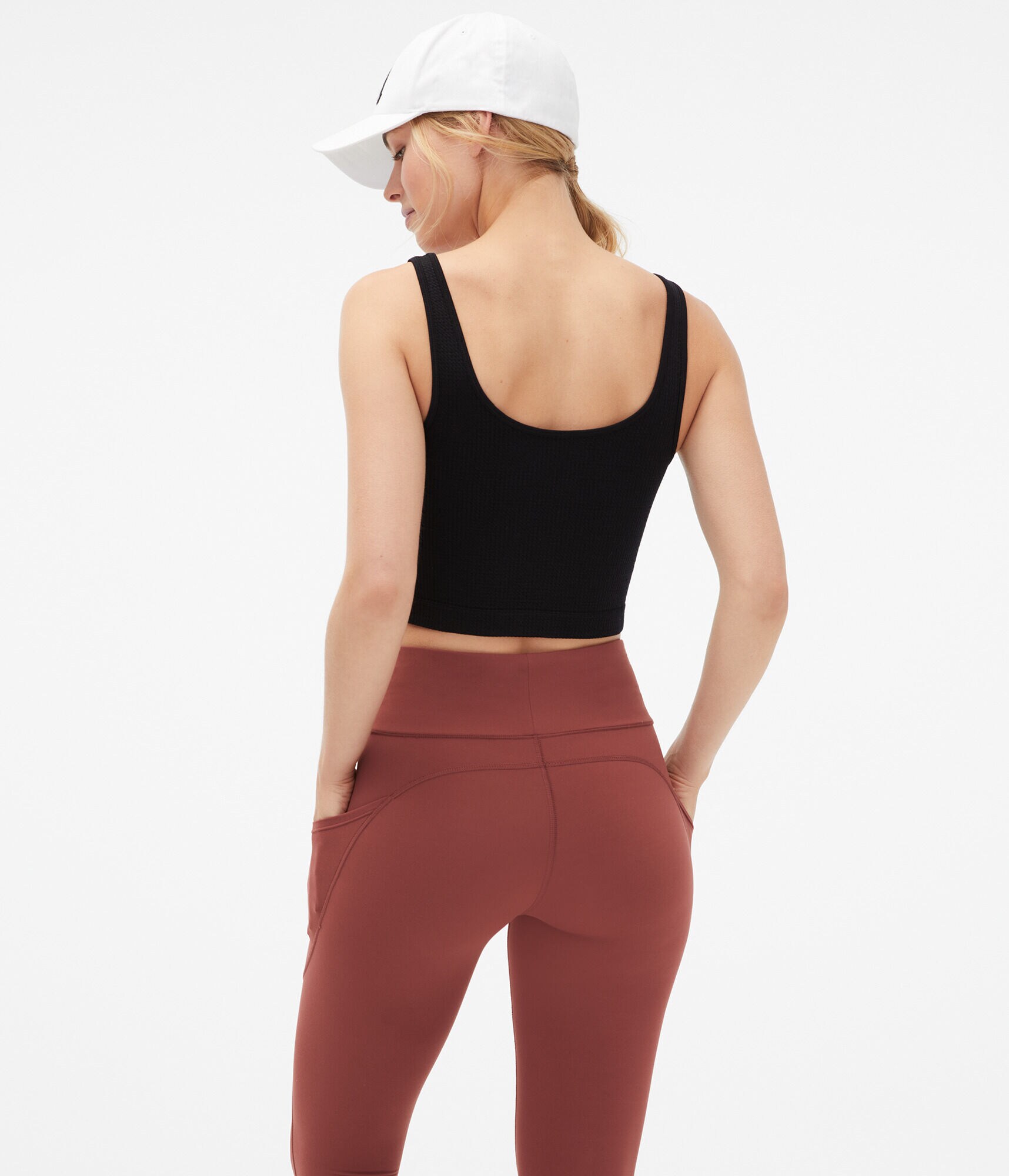 Seriously Soft Thermal Snap Cropped Tank