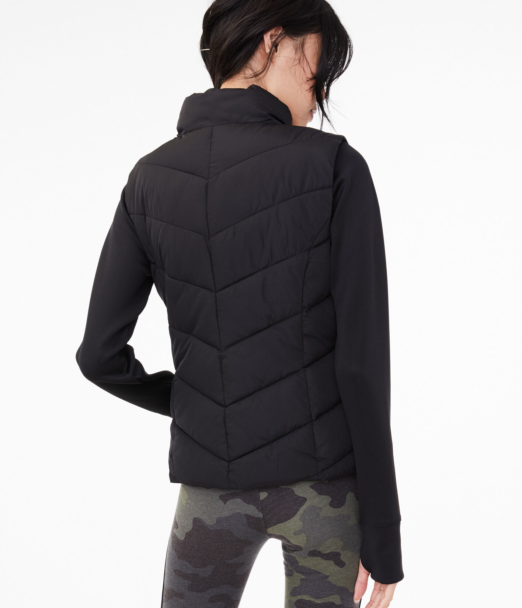 Chevron Quilted Puffer Vest