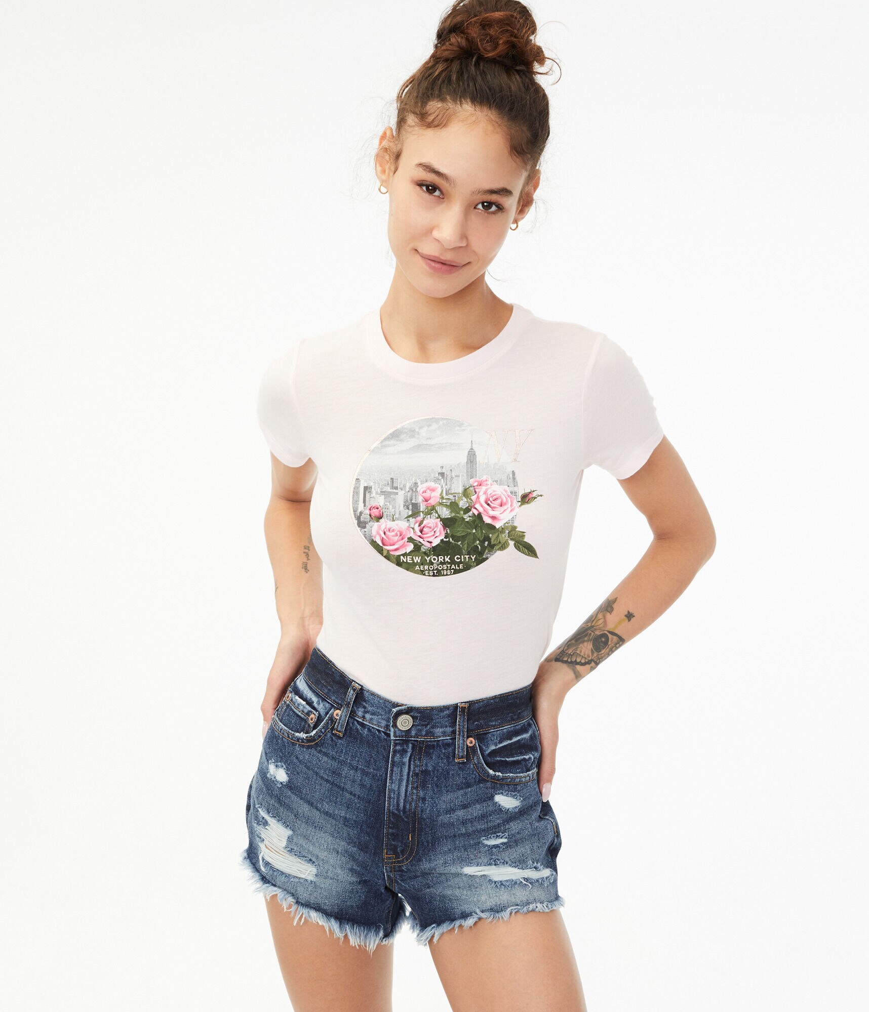 Floral Circle New York City Graphic Tee