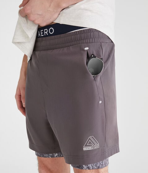 Aero MVMNT Camo 2-in-1 Hybrid Active Shorts 5.5" Aero MVMNT Camo 2-in-1 Hybrid Active Shorts 5.5"