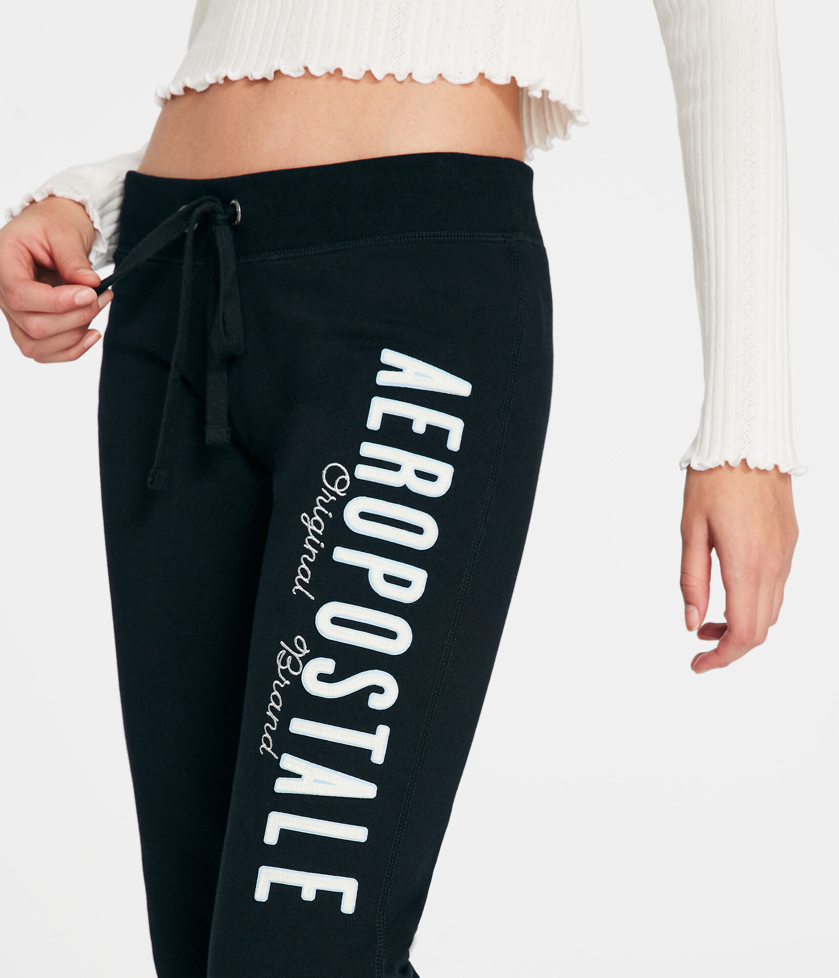Aeropostale Original Brand Low-Rise Fit &amp; Flare Sweatpants