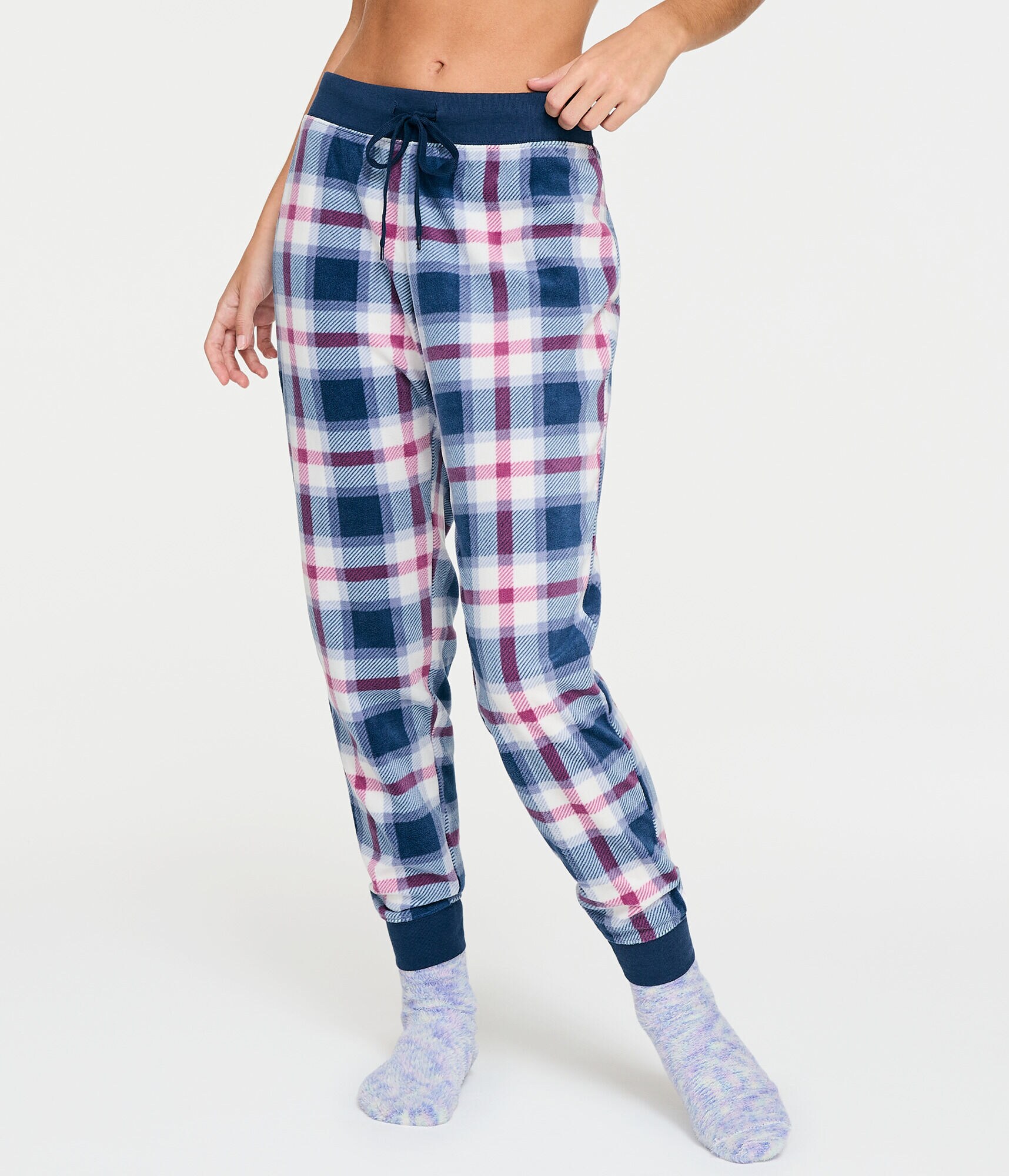 Plaid Polyfleece Sleep Joggers