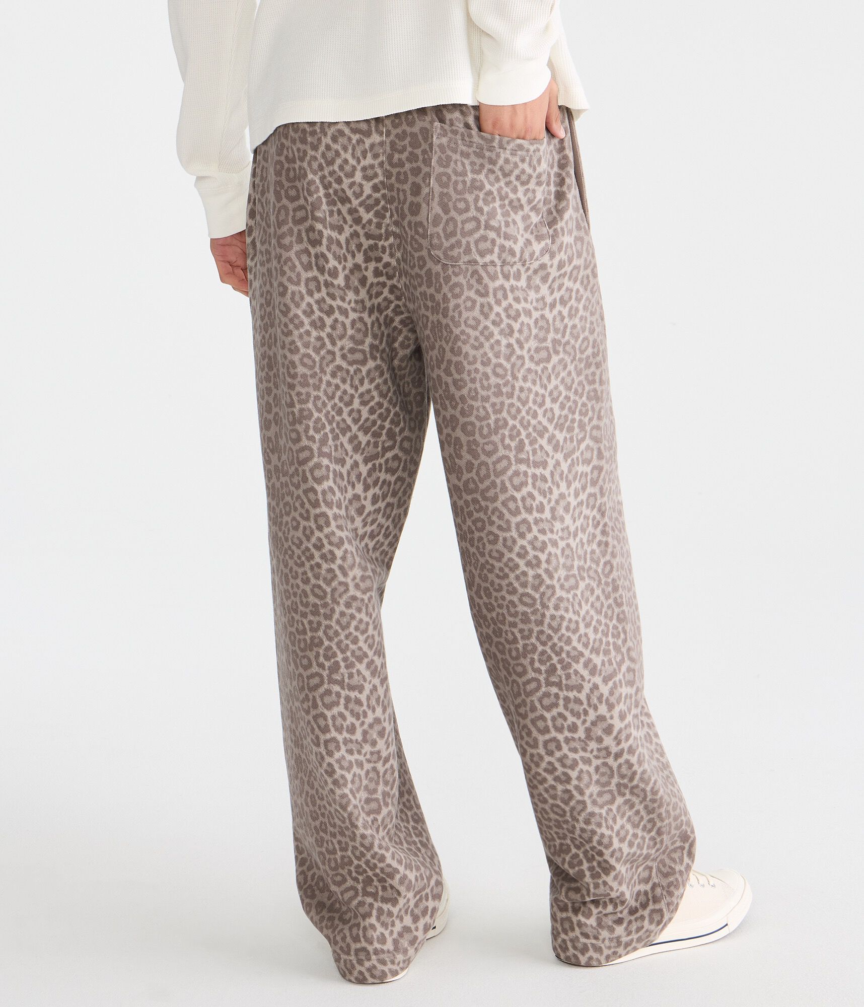Cloud Soft Leopard Print Baggy Sweatpants