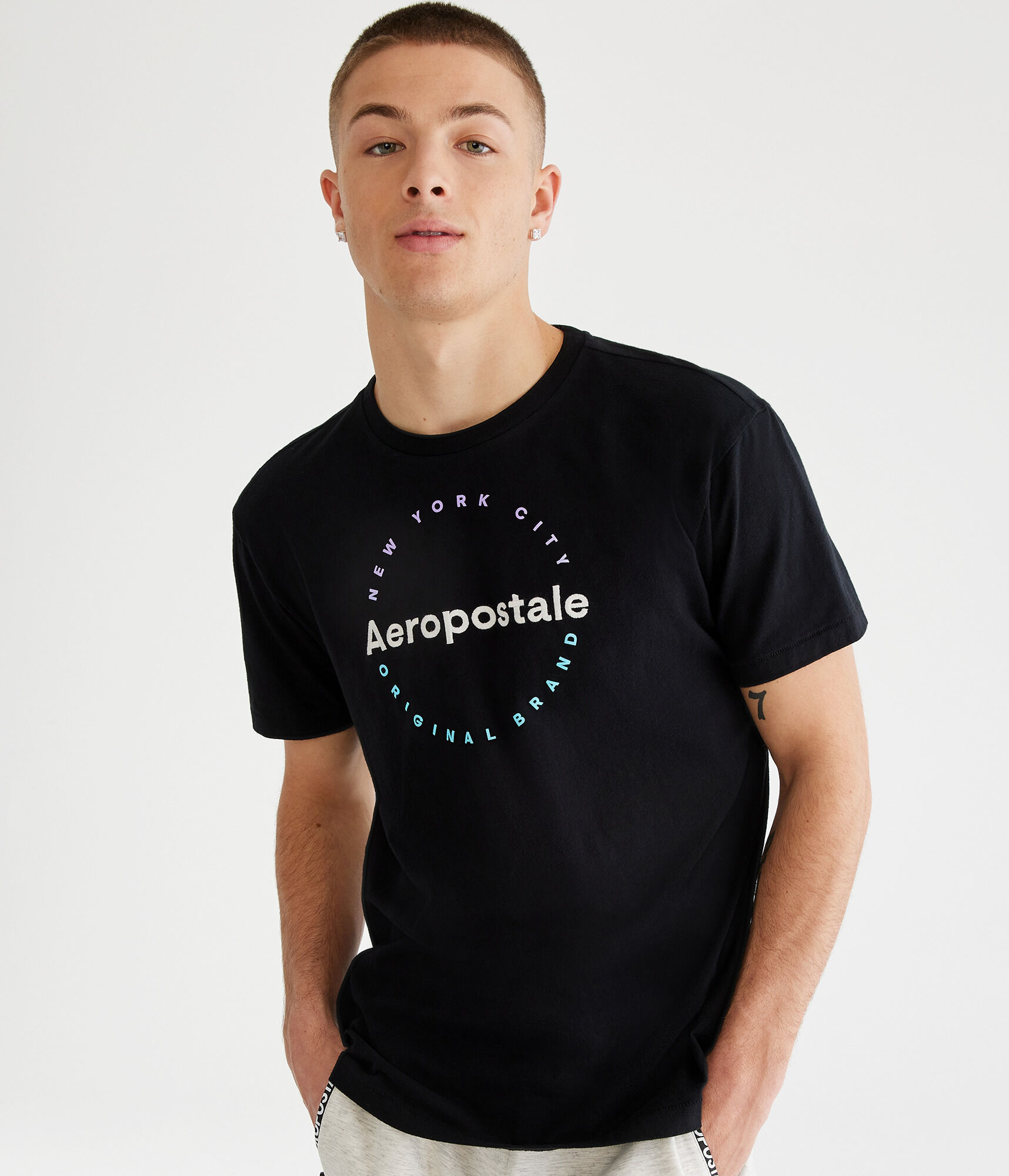 Aeropostale Multicolor Circle Graphic Tee