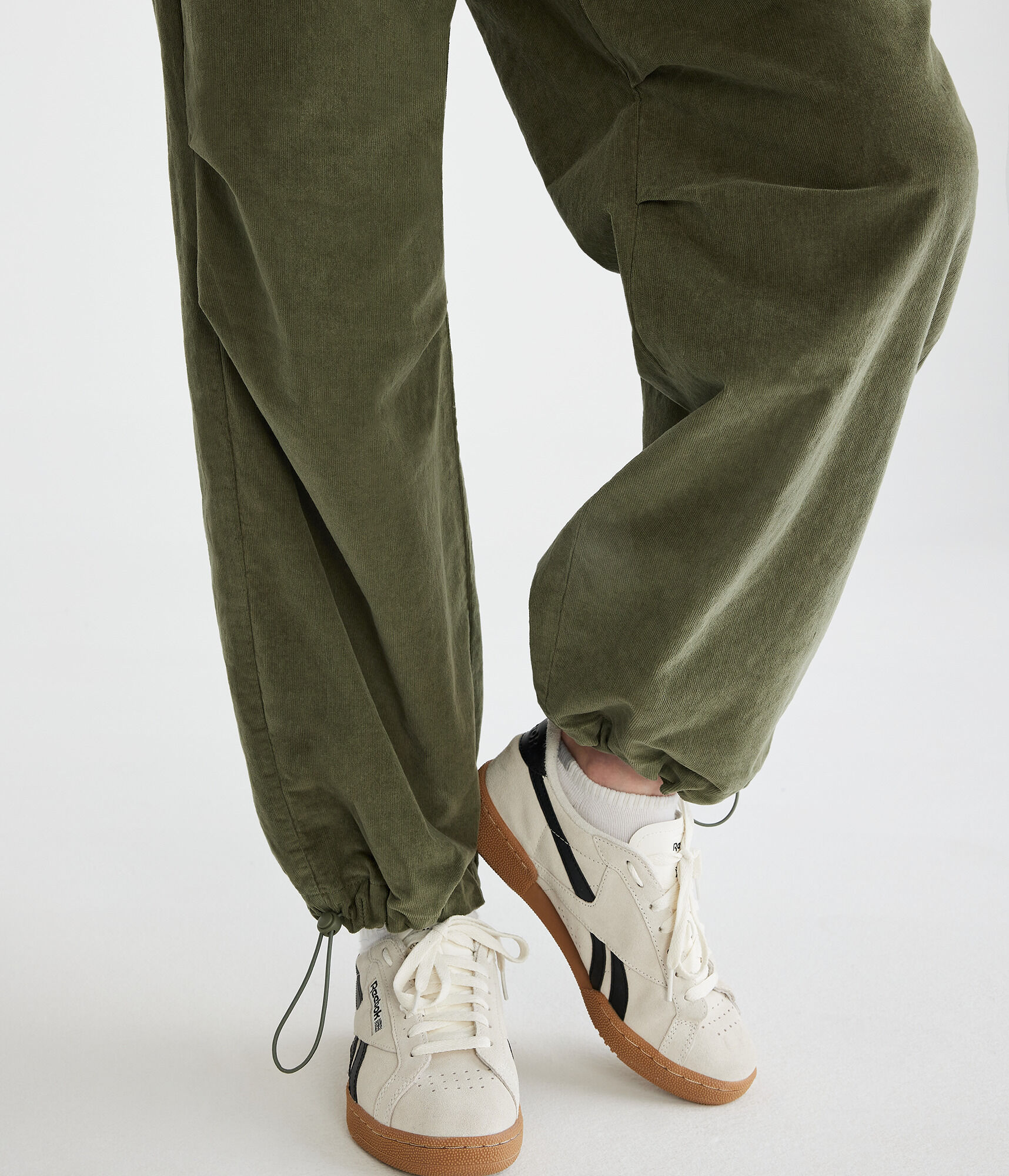 High-Rise Corduroy Parachute Pants