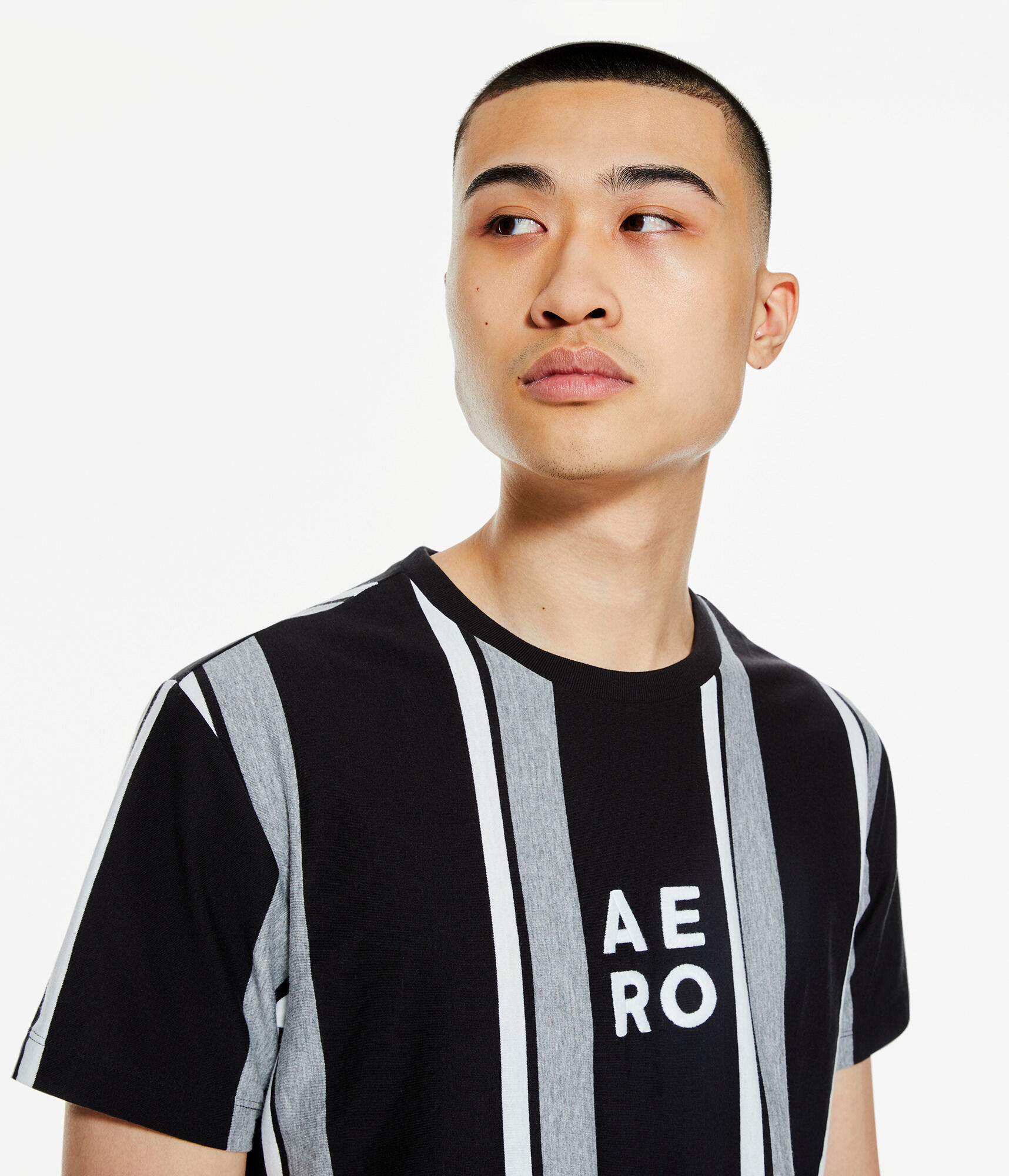 Aero Vertical Stripe Graphic Tee