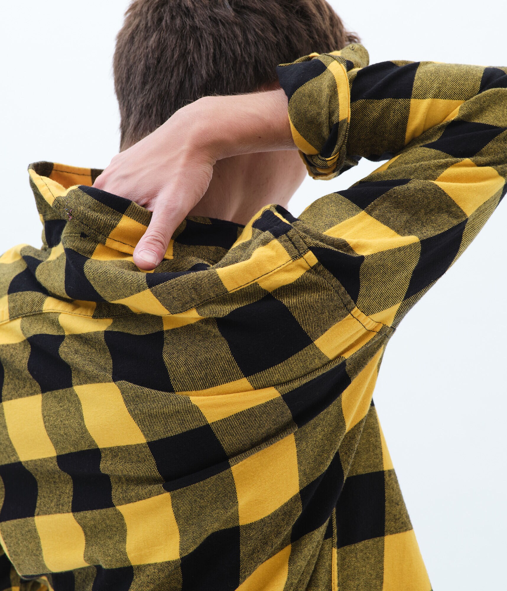 Long Sleeve Buffalo Plaid Flannel Button-Down Shirt