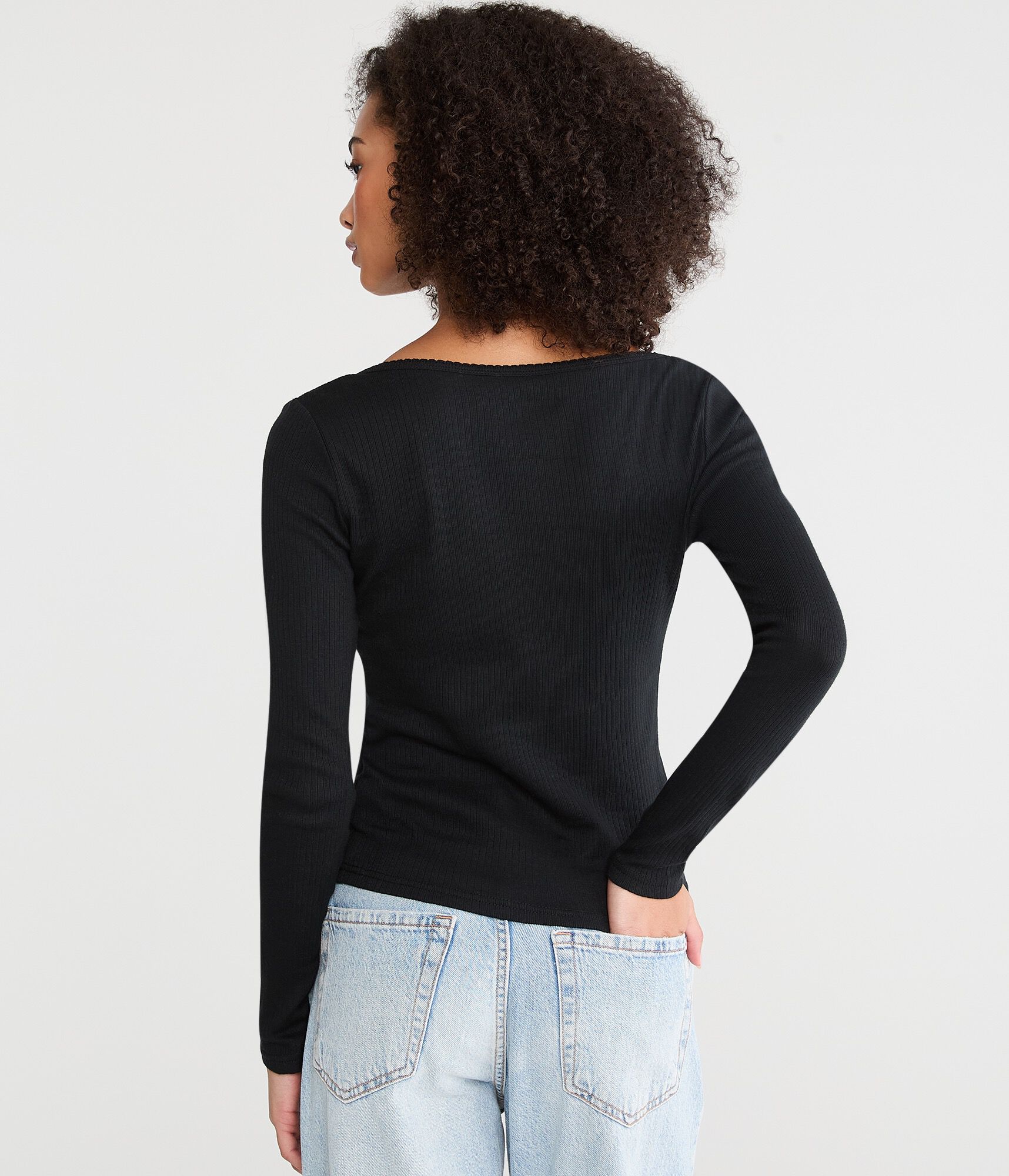 Long Sleeve Seriously Soft Cinch-Front Tee