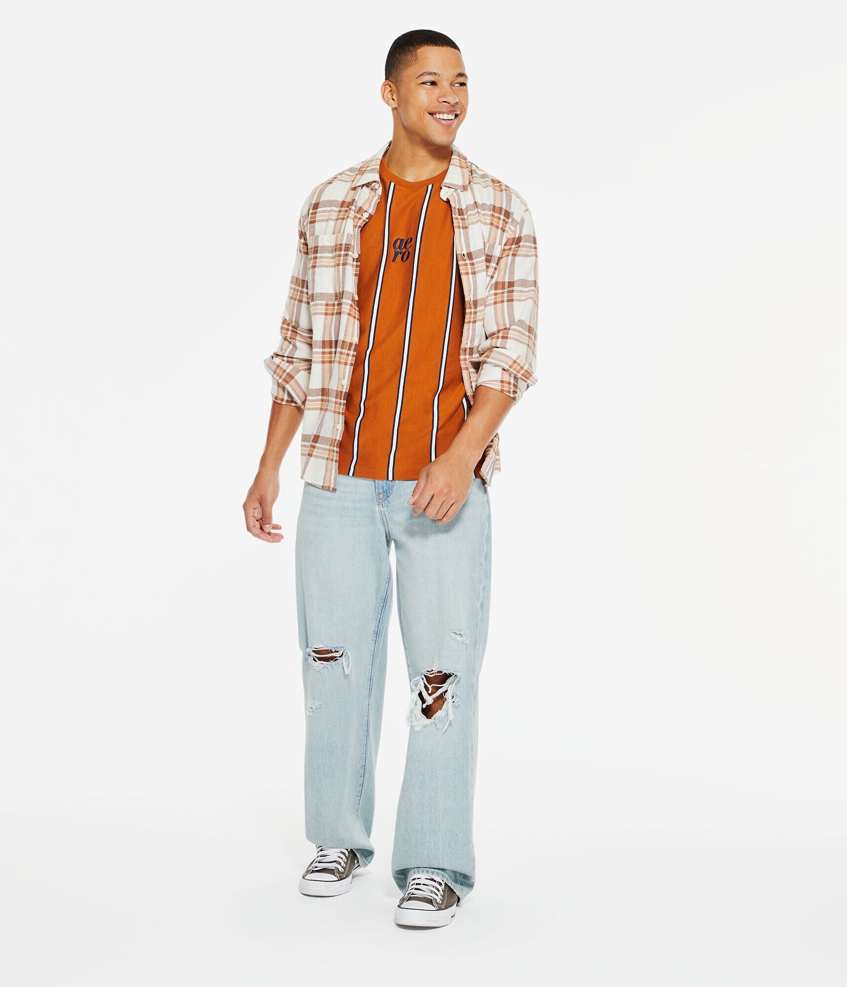 Aero Vertical Stripe Graphic Tee