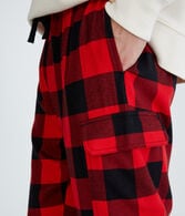 Buffalo Plaid Flannel Cargo Sleep Pants