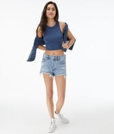 Premium Air Slouchy Denim Boyfriend Shorts