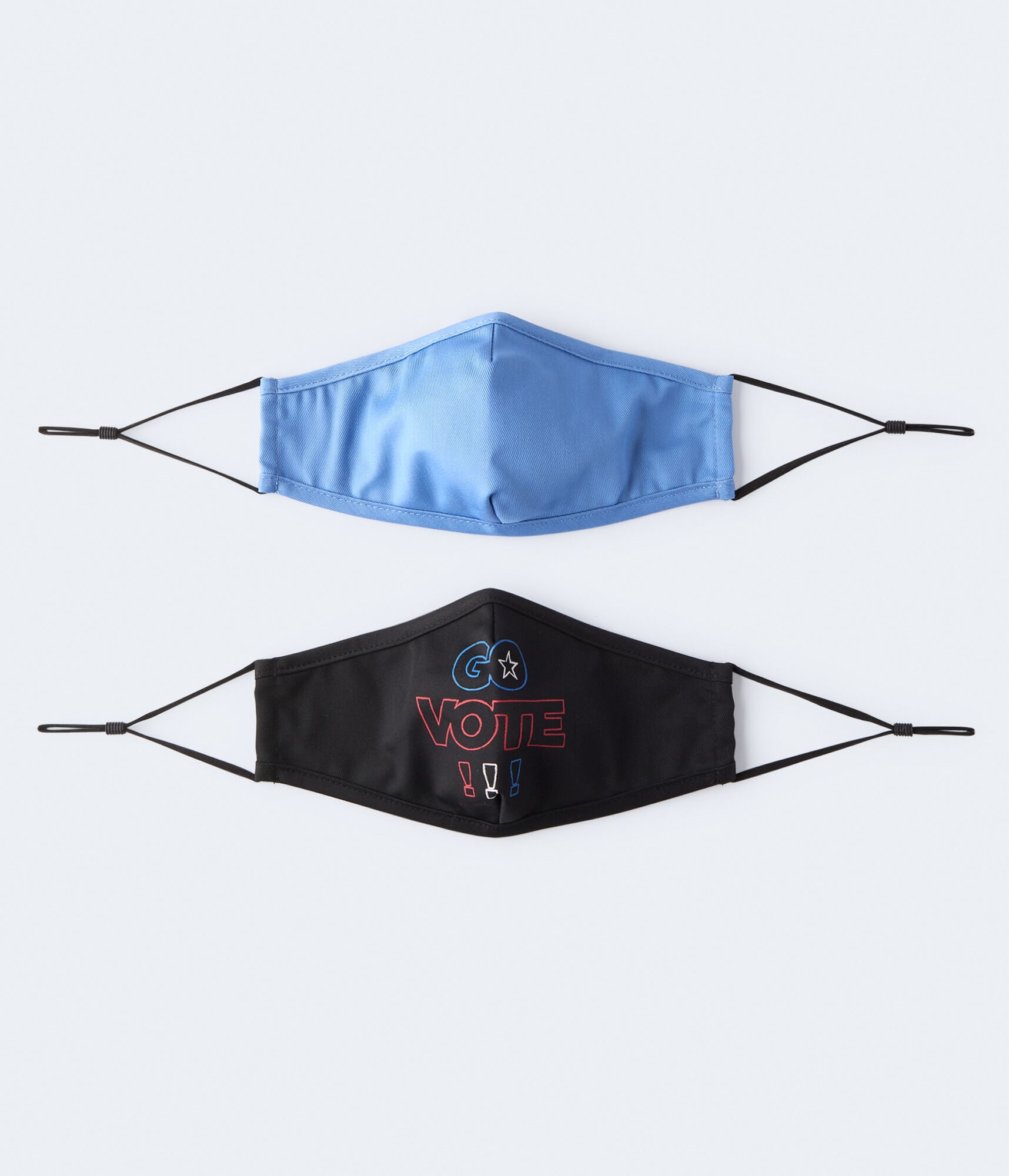 Rock The Vote Go Vote & Solid Mask 2-Pack