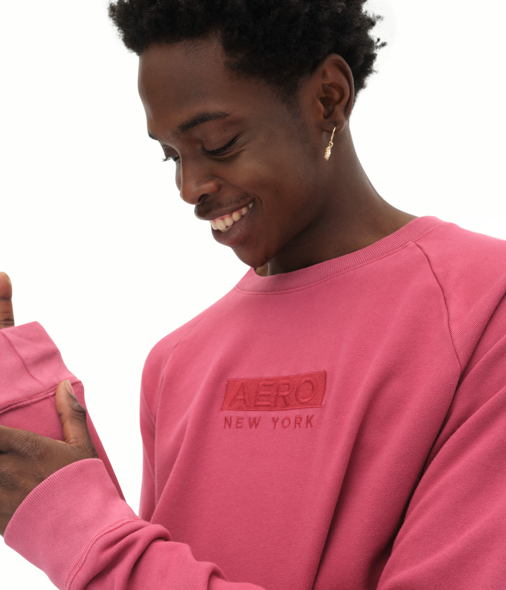 Aero Tonal Box Logo Washed Crew Sweatshirt