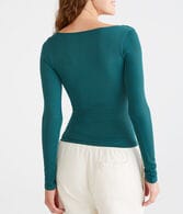 Long Sleeve Seriously Soft Sculpt Ruched Tee